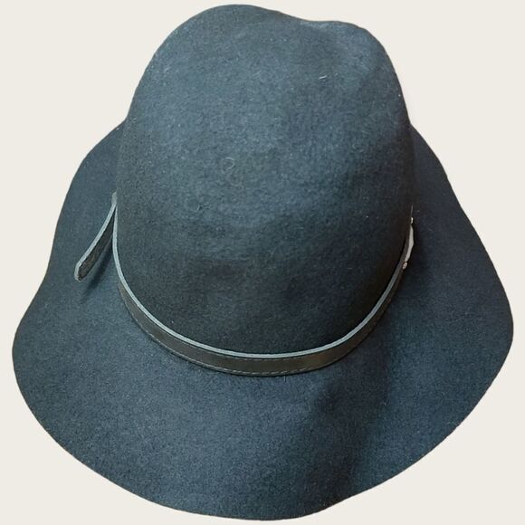 Dottie Black Wool Felt Floppy Hat - Picture 5 of 7